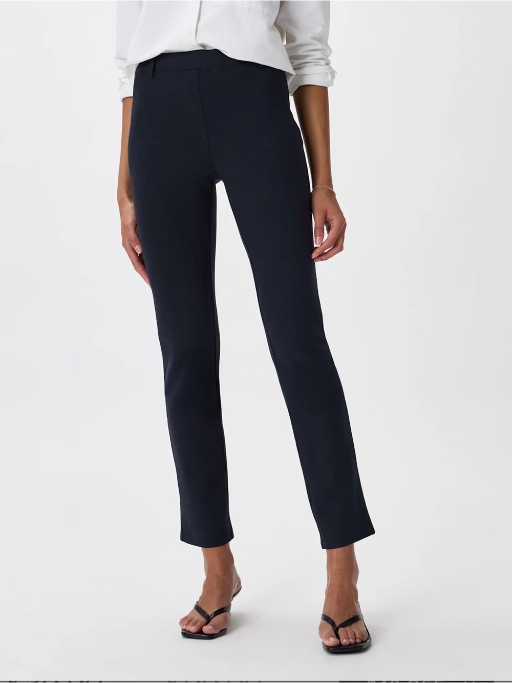 Quince Ultra Stretch Ponte Straight Leg 4 Pocket Women's Pants Med NWT